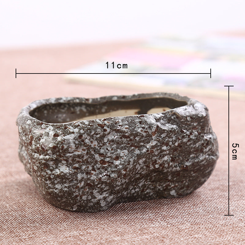 Mini Pot de Plante Succulente en Pierre Pottier Kiln Devient un Pot de Plante en Céramique Créatif