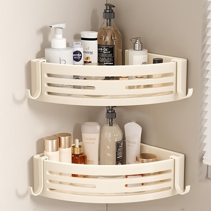 Étagère de Rangement d'Angle Surélevée Portable pour Salle de Bain en Aluminium