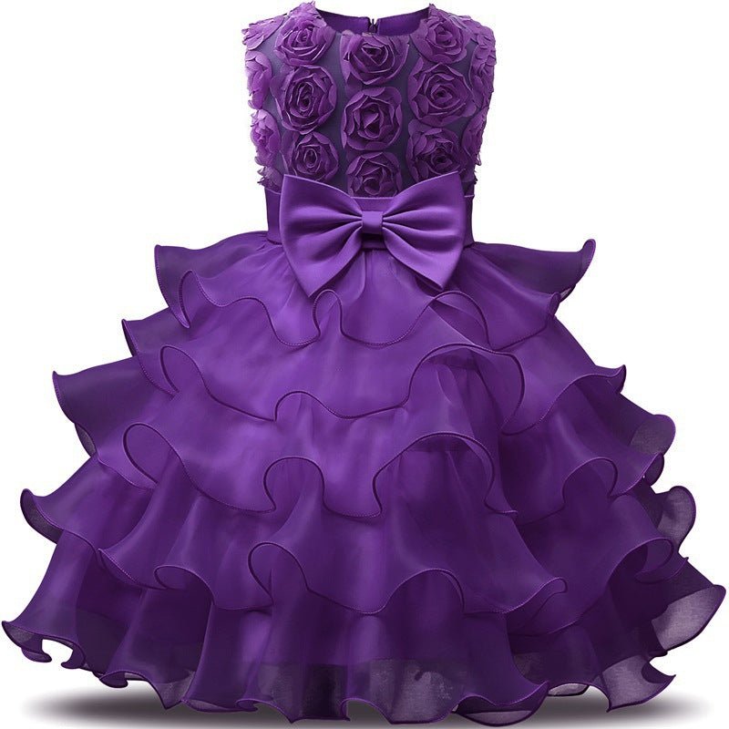 Baby Girl Dress Bridesmaid Wedding Party Children Clothing - IVOIRART.COM