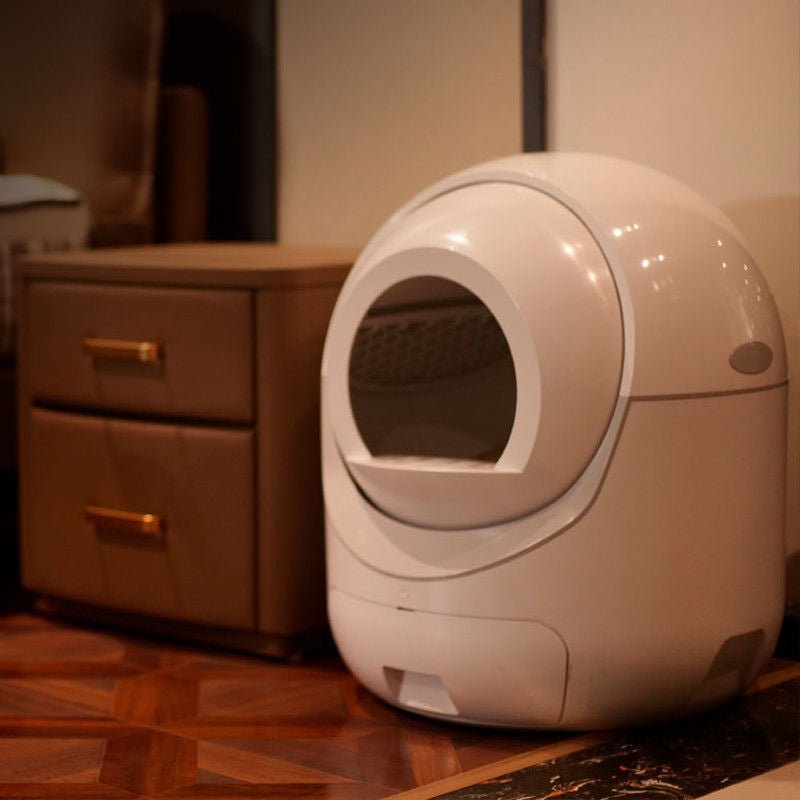 Bac à Litière pour Chat Entièrement Automatique avec Désodorisant Électrique et Enceinte Complète - IVOIRART.COM