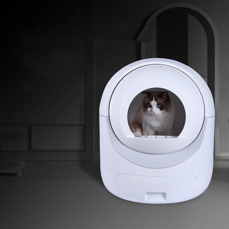 Bac à Litière pour Chat Entièrement Automatique avec Désodorisant Électrique et Enceinte Complète - IVOIRART.COM