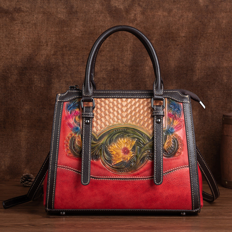 Sac bandoulière femme embossé à la mode avec une seule sangle élégante en cuir