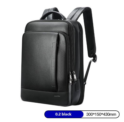 Backpack Leather Backpack Men's Business Trip First Layer Leather Backpack Computer Bag - IVOIRART.COM