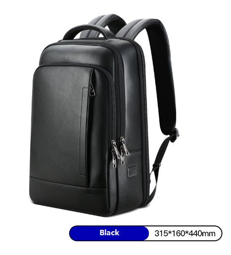 Backpack Leather Backpack Men's Business Trip First Layer Leather Backpack Computer Bag - IVOIRART.COM