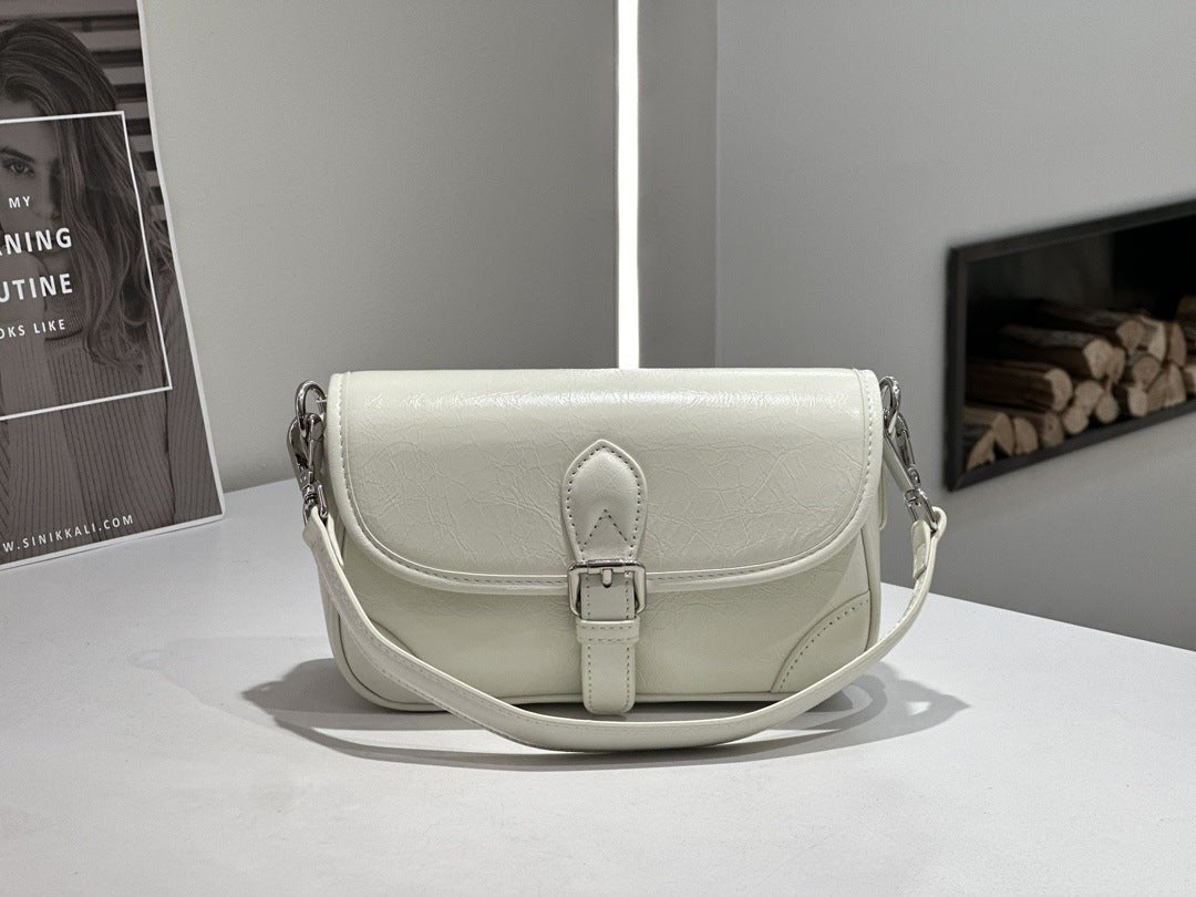 Badi Sac Saddle en Cuir Vachette Grain Supérieur 2026 — Crossbody Urbain MiniBag - IVOIRART.COM