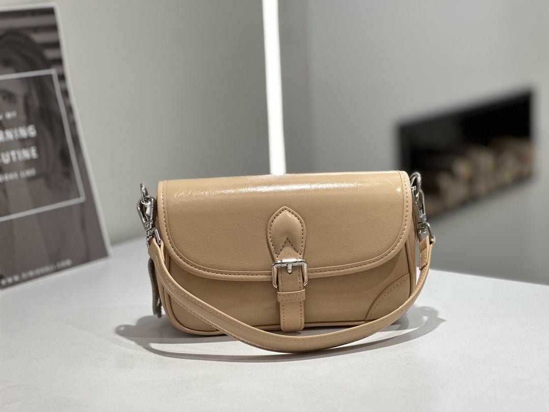 Badi Sac Saddle en Cuir Vachette Grain Supérieur 2026 — Crossbody Urbain MiniBag - IVOIRART.COM