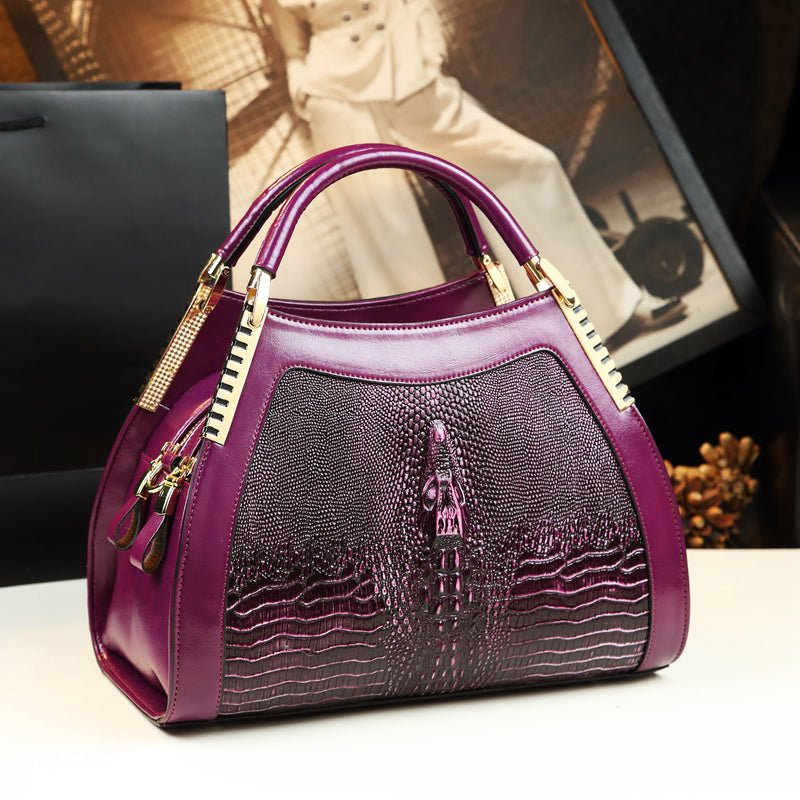 Bag Ladies Mother Bag Sac bandoulière messenger grand format motif croco élégant - IVOIRART.COM