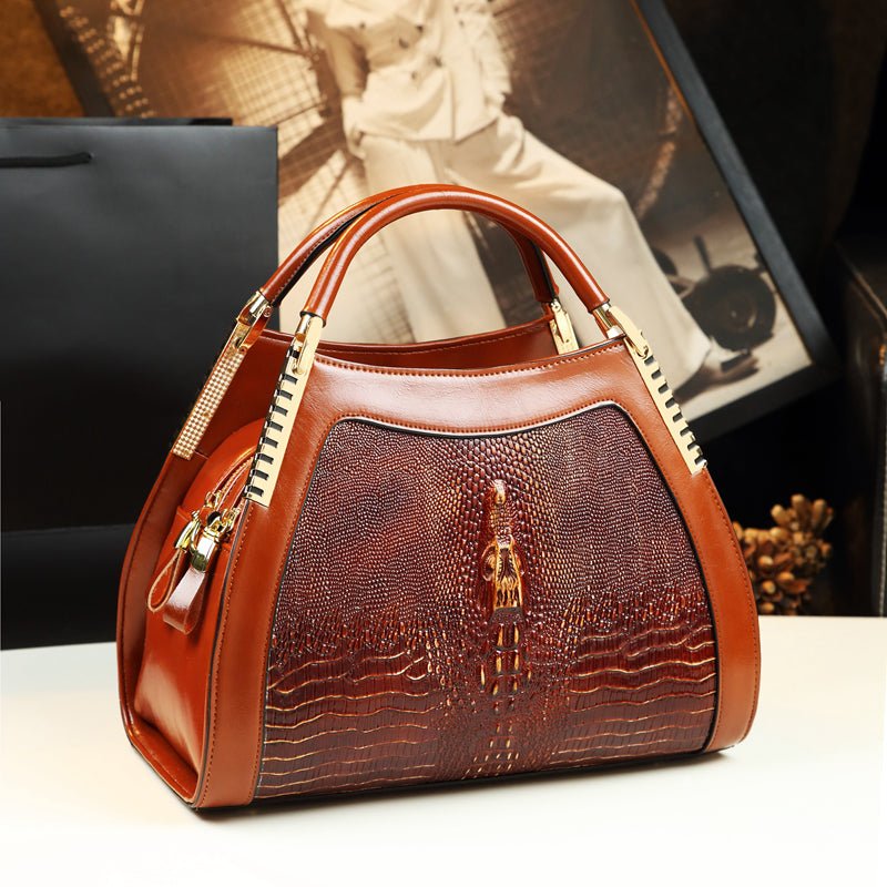Bag Ladies Mother Bag Sac bandoulière messenger grand format motif croco élégant - IVOIRART.COM