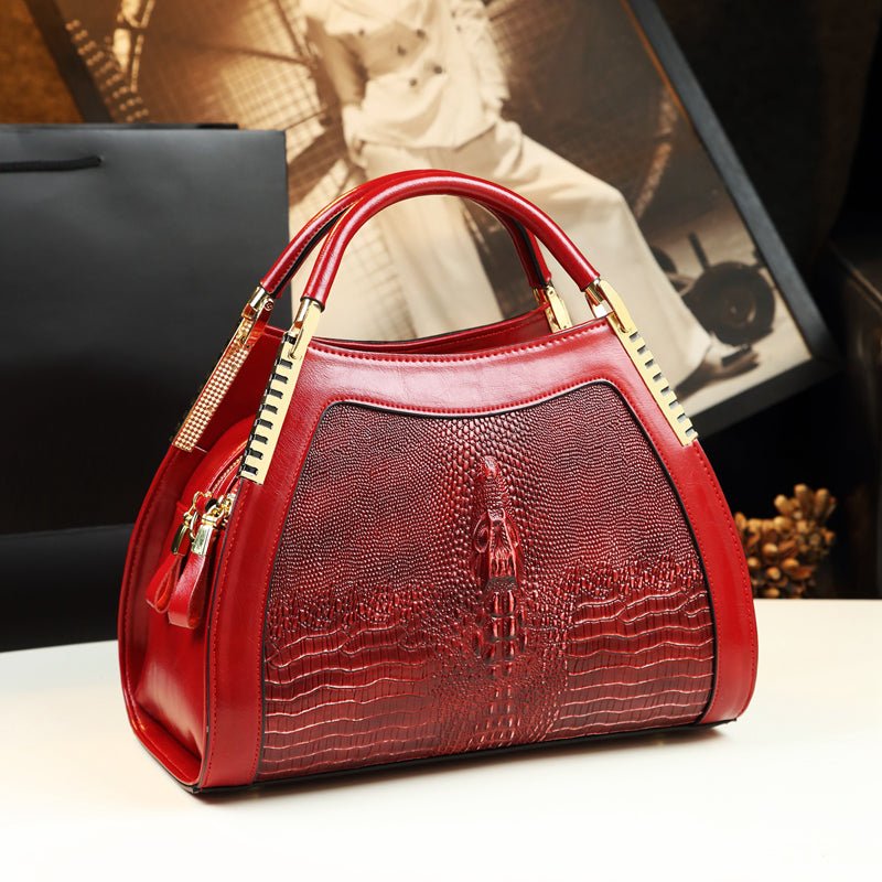 Bag Ladies Mother Bag Sac bandoulière messenger grand format motif croco élégant - IVOIRART.COM