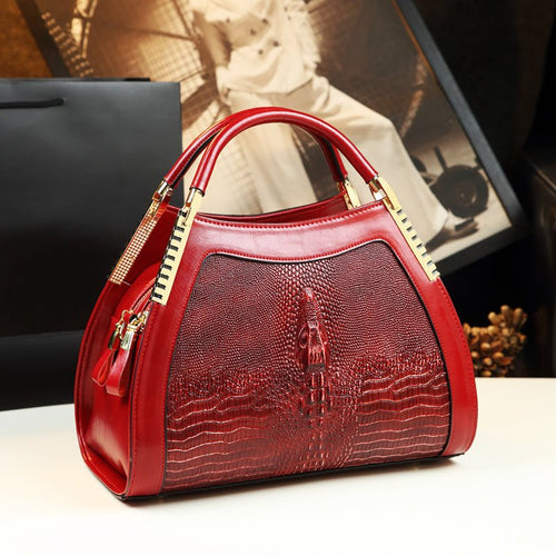 Bag Ladies Mother Bag Sac bandoulière messenger grand format motif croco élégant - IVOIRART.COM