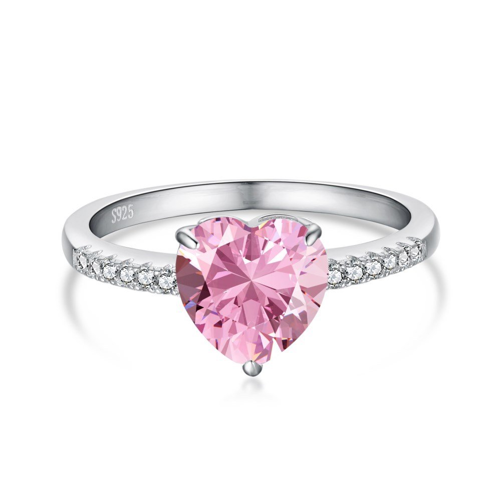 Bague Argent Sterling Forme Cœur d'Amour Élégante et Sophistiquée pour Femme - IVOIRART.COM