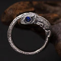 Bague Argentée Rétro en Forme de Caméléon - Anneau Animal Ajustable en Cuivre - IVOIRART.COM
