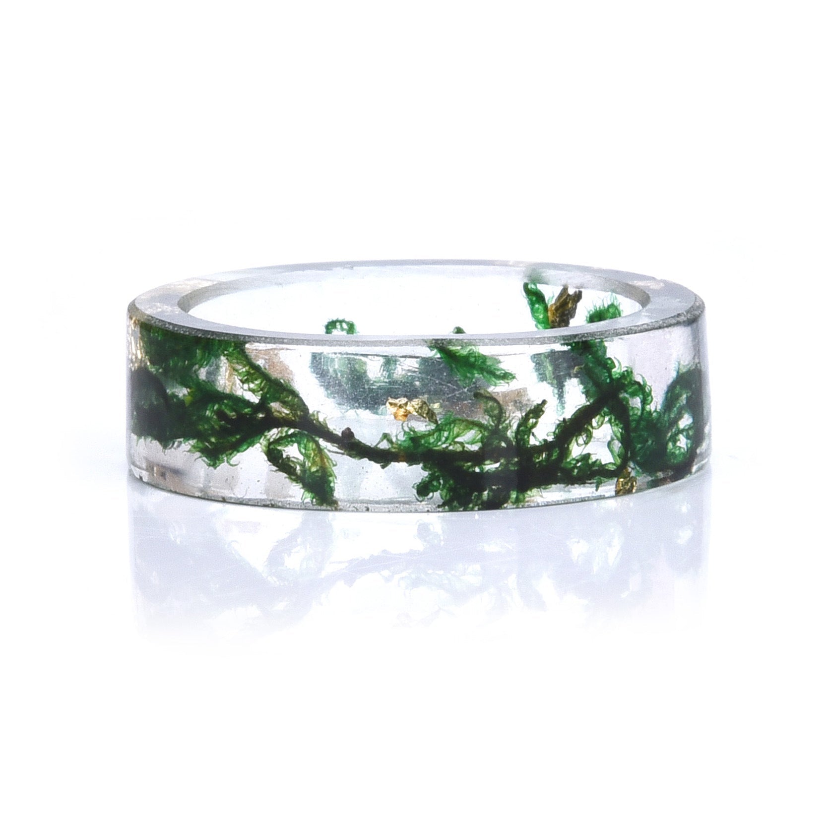 Bague artisanale bohème en résine naturelle avec fleurs séchées DIY élégante - IVOIRART.COM