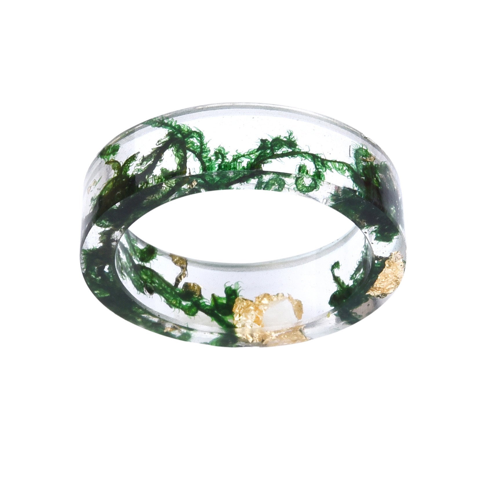 Bague artisanale bohème en résine naturelle avec fleurs séchées DIY élégante - IVOIRART.COM