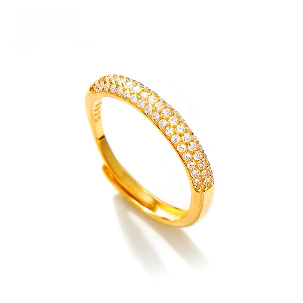 Bague Chic Haut de Gamme Microsertie de Zircon pour l’Index, Design Unique - IVOIRART.COM