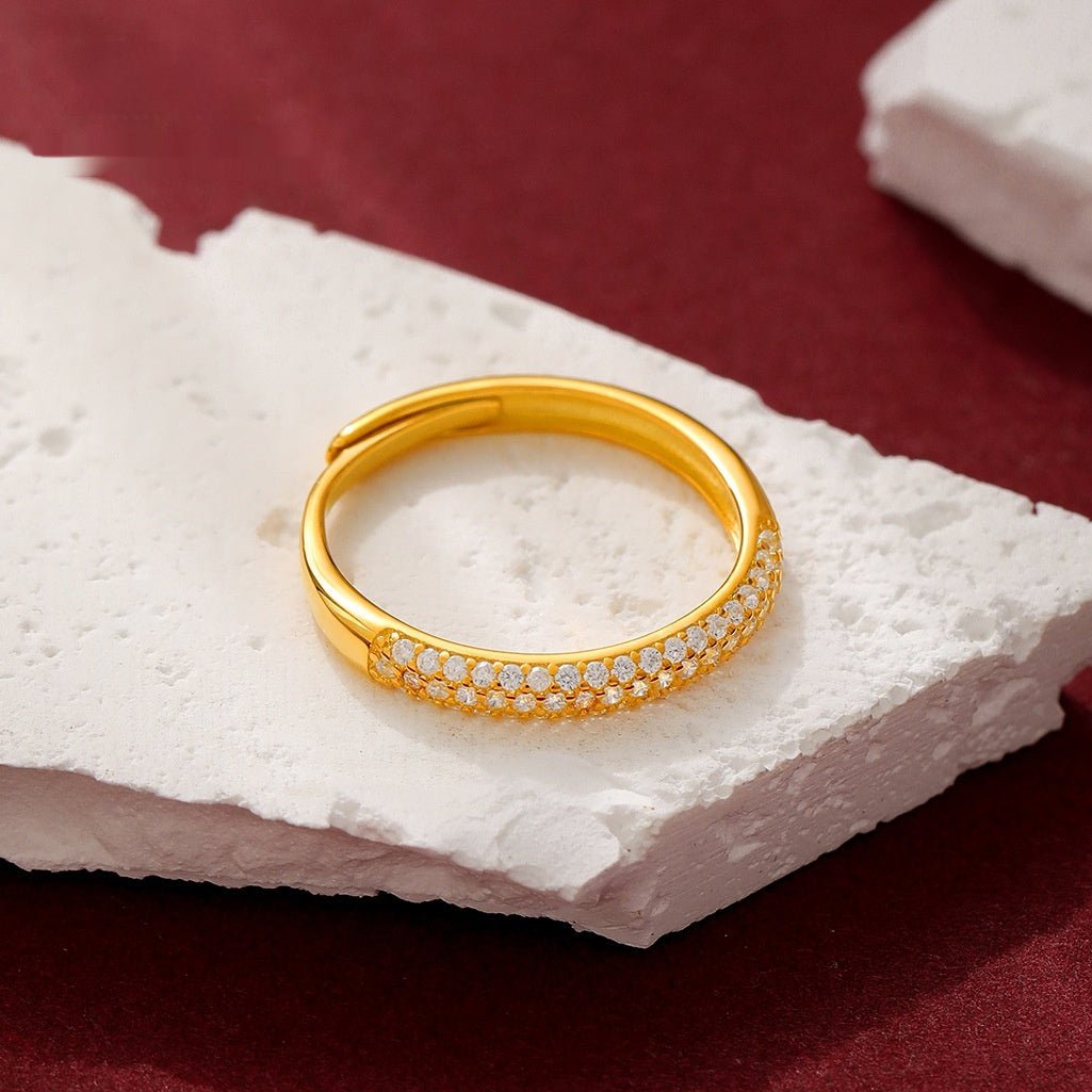 Bague Chic Haut de Gamme Microsertie de Zircon pour l’Index, Design Unique - IVOIRART.COM