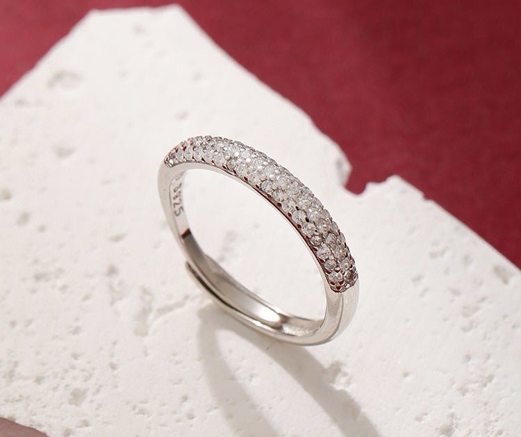 Bague Chic Haut de Gamme Microsertie de Zircon pour l’Index, Design Unique - IVOIRART.COM