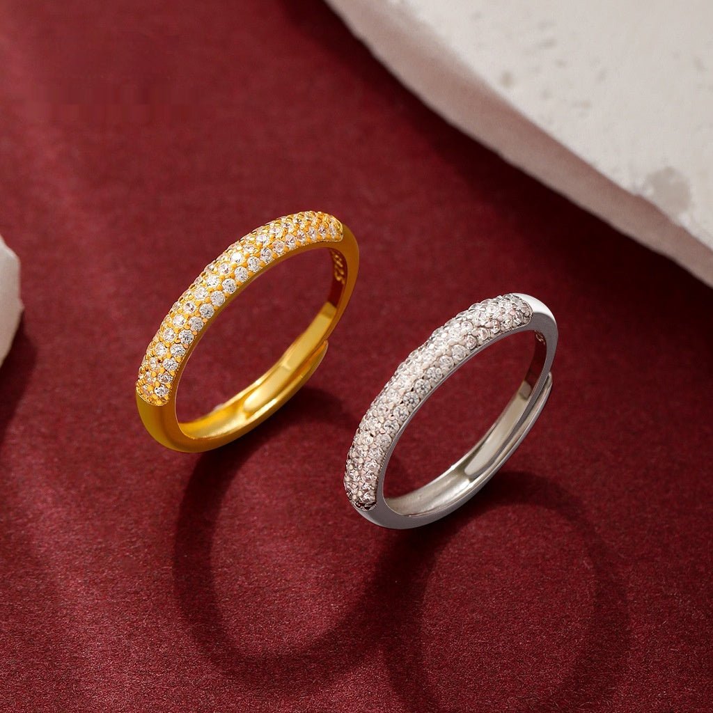 Bague Chic Haut de Gamme Microsertie de Zircon pour l’Index, Design Unique - IVOIRART.COM