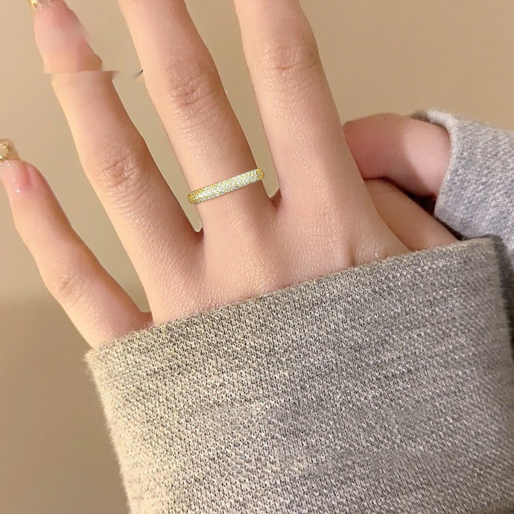 Bague Chic Haut de Gamme Microsertie de Zircon pour l’Index, Design Unique - IVOIRART.COM