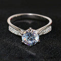 Bague de Luxe Ronde Enveloppante en Moissanite Anneau Simulant le Diamant - IVOIRART.COM