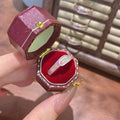 Bague Déclaration Fleur Émail Violet en Argent Sterling 999,9 Luxueuse et Délicate, Parfaite Cadeau Anniversaire Fêtes - IVOIRART.COM