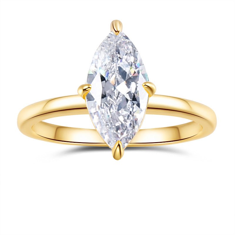 Bague décontractée pour femme la plus vendue, moissanite éclatante - IVOIRART.COM