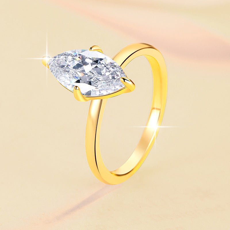 Bague décontractée pour femme la plus vendue, moissanite éclatante - IVOIRART.COM