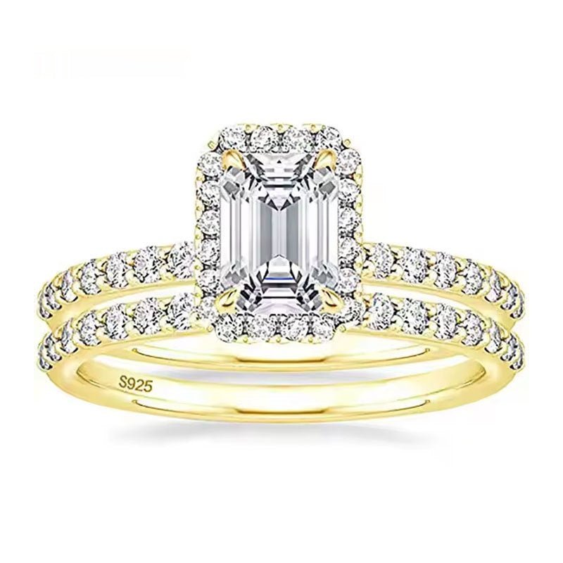 Bague Femme en Argent Sterling avec Pierre, Design Original à Quadrilatère Élégant - IVOIRART.COM