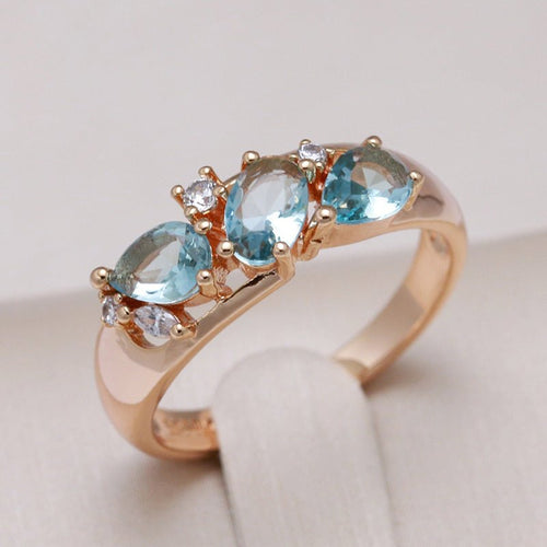 Bague Femme Tendance en Zircon Doré Rose Élégante et Raffinée, Tailles 7 - 10 - IVOIRART.COM
