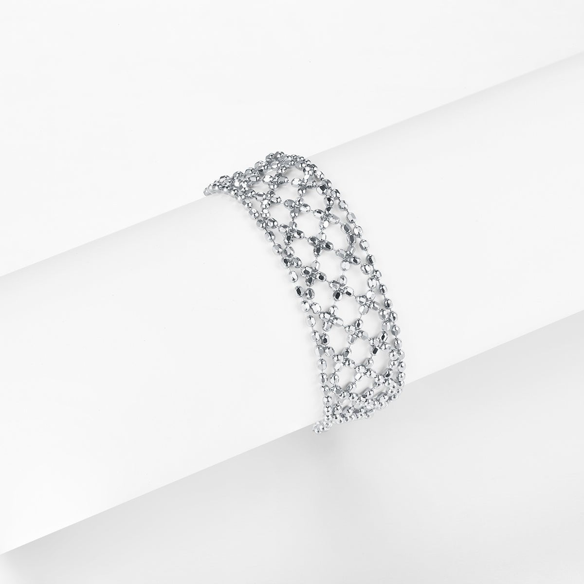 Bague Fleur Creuse en Argent Sterling S925 0,8 g Largeur 8,3 mm Ajustable - IVOIRART.COM