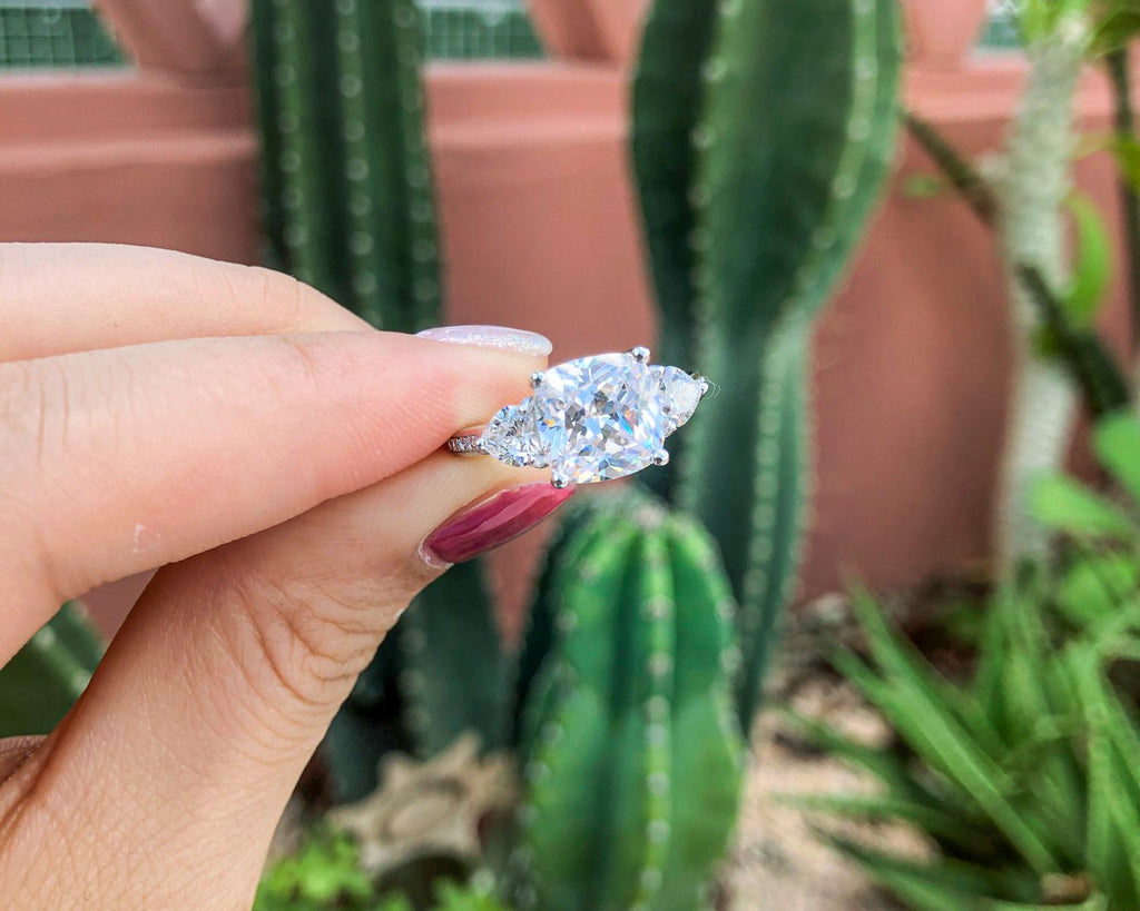 Bague Géométrique Rectangulaire en Zircone Cubique pour Femmes Élégantes - IVOIRART.COM