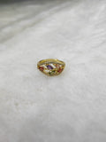Bague légère de luxe personnalisée en pierres précieuses colorées, design raffiné et style manchette ouverte - IVOIRART.COM