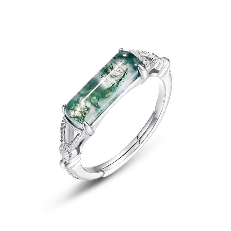 Bague Mode Opale Irisée En Argent Sterling 925 Ajustable Pour Femme Élégante - IVOIRART.COM