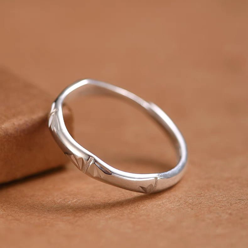 Bague Ouverte Articulation Bambou en Argent Sterling 999, Style Minimaliste et Chinois Traditionnel, Idéale Quotidien, Rendez-vous et Cadeau, Parfaite pour la Saint-Valentin - IVOIRART.COM