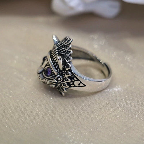 Bague Ouverte Chat Tribal en Argent 925, Style Rétro Bohème, Pour Tenues Quotidiennes et Décontractées - IVOIRART.COM