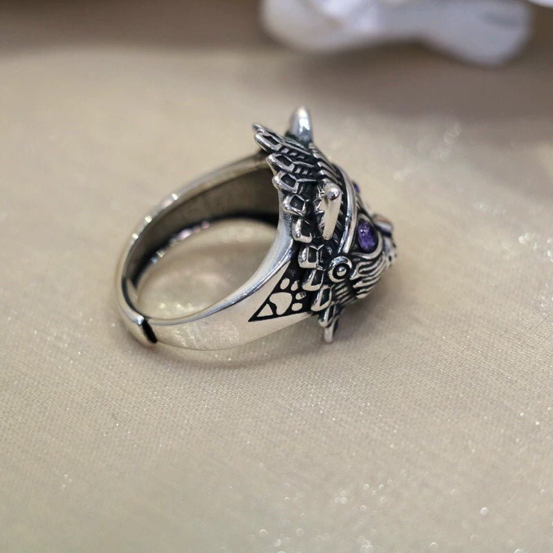 Bague Ouverte Chat Tribal en Argent 925, Style Rétro Bohème, Pour Tenues Quotidiennes et Décontractées - IVOIRART.COM