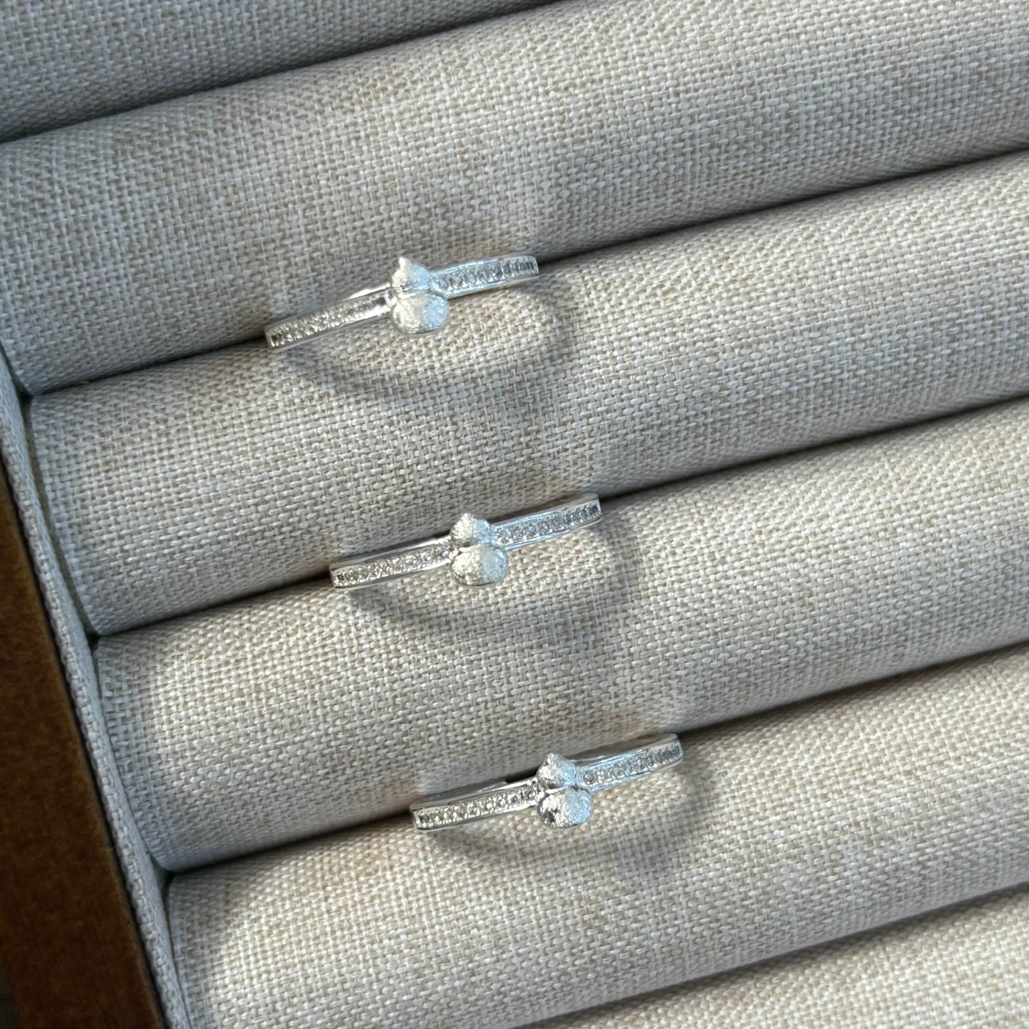 Bague Ouverte en Argent Sterling 999 Mat Anti-Brillant avec Gourd en Zircon, Style Chinois Élégant, Idéale pour Quotidien, Rendez-vous et Cadeau, Parfaite pour la Saint-Valentin - IVOIRART.COM