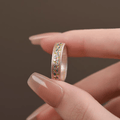 Bague ouverte en émail Lys des Vallées en argent sterling 999, style chinois rétro, idéale pour port quotidien et cadeau Saint-Valentin - IVOIRART.COM