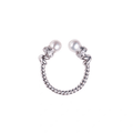 Bague Ouverte Torsadée en Argent Sterling 999, Zircone et Perle de Nacre, Élégante et Polyvalente, Idéale Quotidien, Rendez-vous et Cadeau, Parfaite pour la Saint-Valentin - IVOIRART.COM