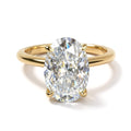 Bague Ovale en Moissanite en Argent S925 plaqué Or 18 carats pour Femme - IVOIRART.COM