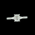Bague pour Femme en Argent Sterling Forme Cube de Sucre avec Zircon incrusté - IVOIRART.COM