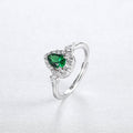 Bague réglable ouverte polyvalente light-luxury en argent 925 goutte d'eau chic - IVOIRART.COM
