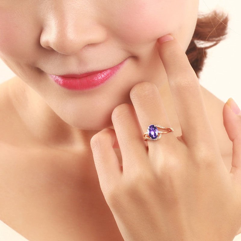 Bague Sophistiquée Haut de Gamme en Plaqué Or Rose 18 carats pour Femme Élégante - IVOIRART.COM