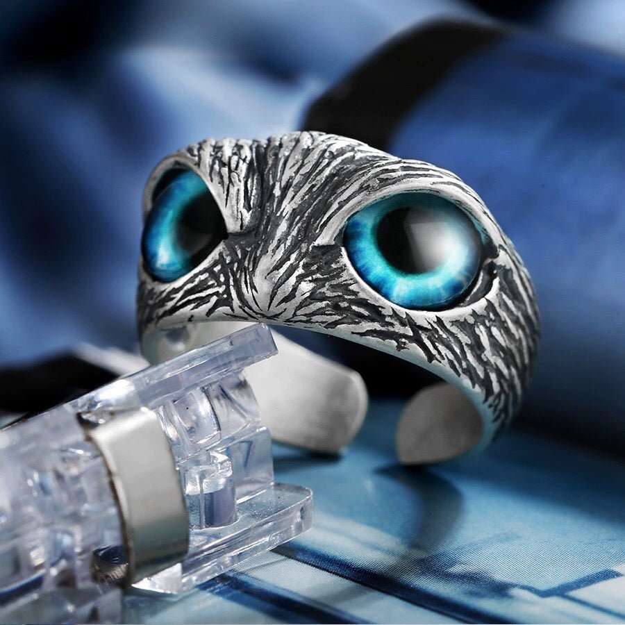 Bague Unique Hibou Mystique Rétro en Argent Sterling 925, Style Gothique Bohème - IVOIRART.COM