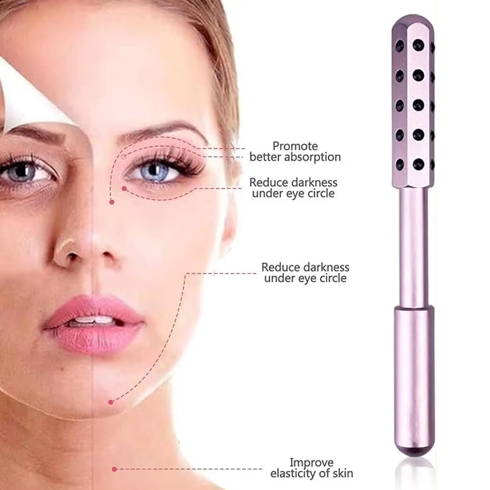 Baguette de Beauté Germanium 30 Pierres Roller Visage Anti - Rides Massage - IVOIRART.COM