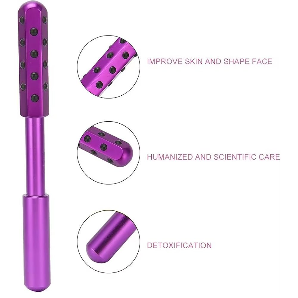 Baguette de Beauté Germanium 30 Pierres Roller Visage Anti-Rides Massage - IVOIRART.COM