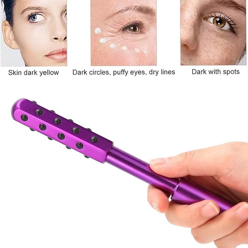 Baguette de Beauté Germanium 30 Pierres Roller Visage Anti-Rides Massage - IVOIRART.COM