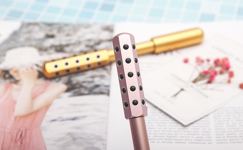 Baguette de Beauté Germanium 30 Pierres Roller Visage Anti - Rides Massage - IVOIRART.COM