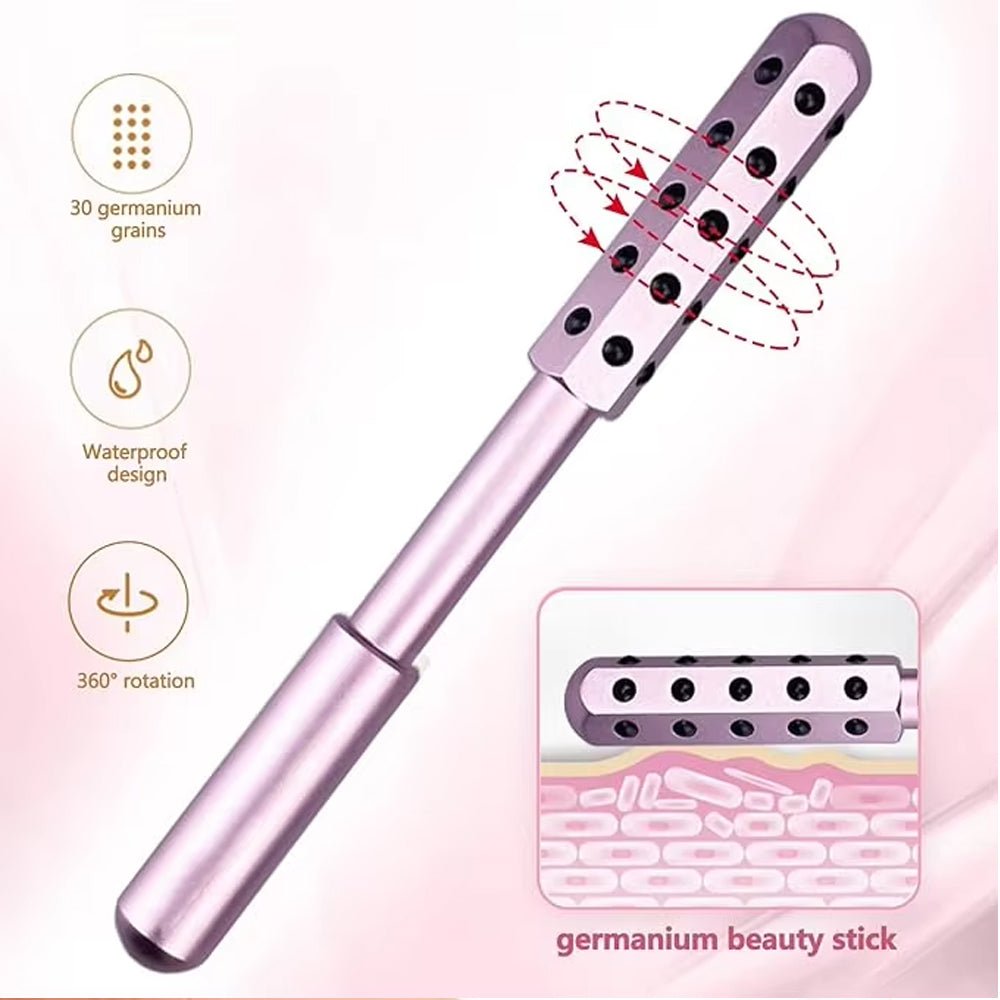 Baguette de Beauté Germanium 30 Pierres Roller Visage Anti - Rides Massage - IVOIRART.COM
