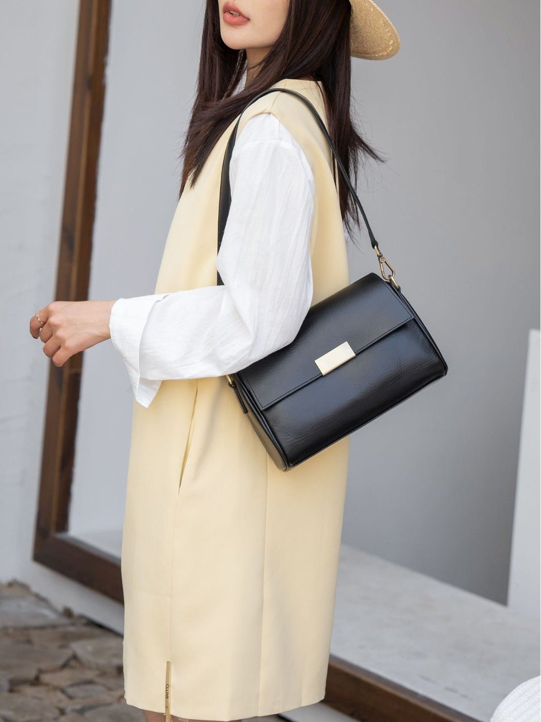 Baidi Leather Sac Femme 2025 Cuir Véritable Top-Grain Crossbody Sac Élégant Chic - IVOIRART.COM